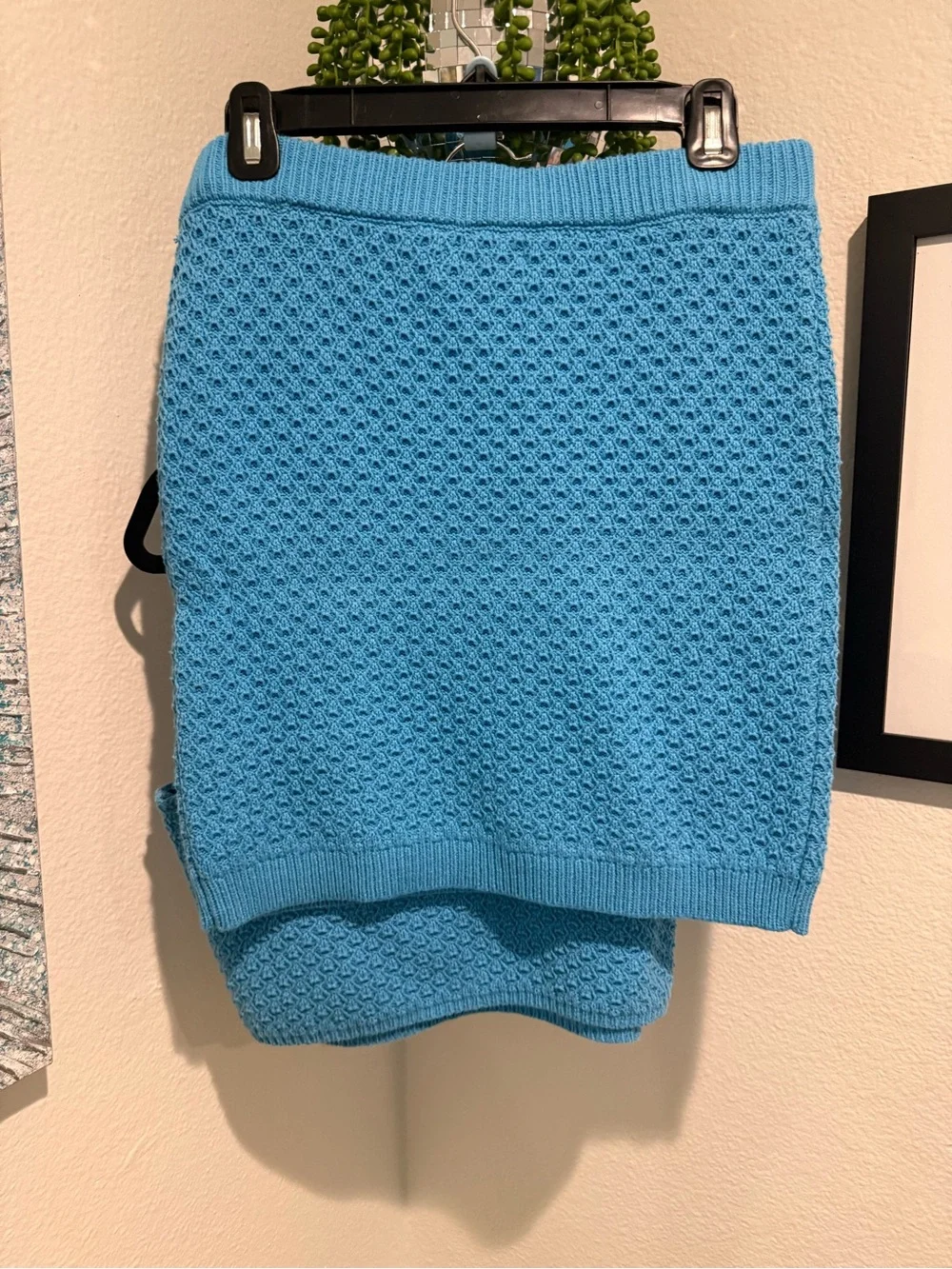 Blue Daisy Crochet Crop Tank & Skirt Set